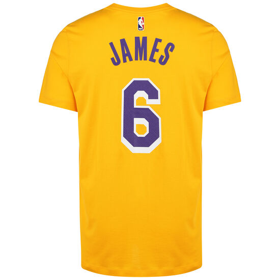 NBA Los Angeles Lakers LeBron James T-Shirt Herren, gelb / lila, zoom bei OUTFITTER Online
