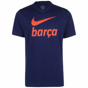 FC Barcelona Swoosh Club T-Shirt Herren, dunkelblau / orange, zoom bei OUTFITTER Online
