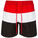 Color Block Swim Short Herren, schwarz / rot / weiß, zoom bei OUTFITTER Online