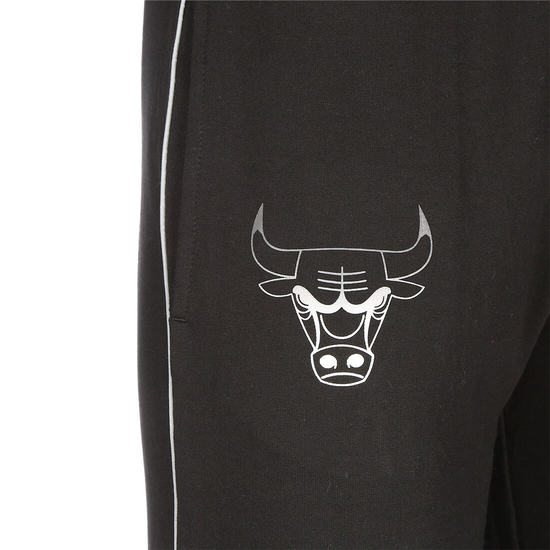 NBA Chicago Bulls Fade Logo Jogginghose Herren, schwarz / weiß, zoom bei OUTFITTER Online