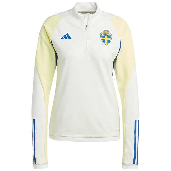 Schweden Trainingspullover WM 2023 Damen, weiß / gelb, zoom bei OUTFITTER Online