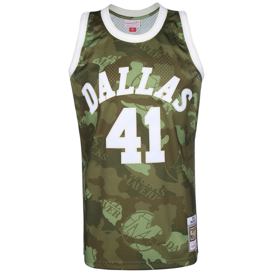 NBA Dallas Mavericks Dirk Nowitzki Black Team Color Swingman Trikot Herren, grün / weiß, zoom bei OUTFITTER Online
