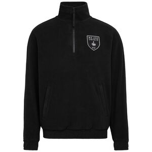 Fleece Quarter Zip Sweatshirt Herren, schwarz / weiß, zoom bei OUTFITTER Online
