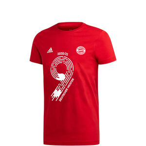 FC Bayern München Deutscher Meister 2021 T-Shirt Kinder, rot / weiß, zoom bei OUTFITTER Online