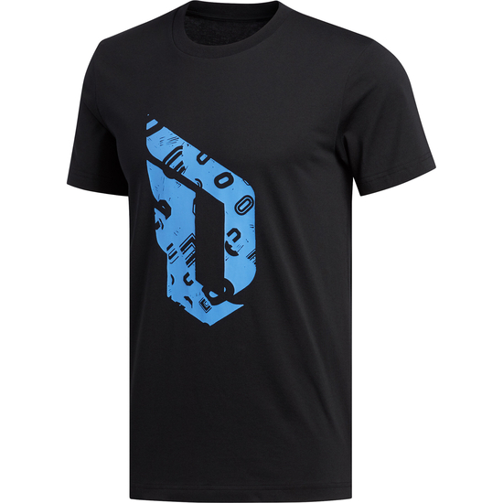 Dame Logo T-Shirt Herren, schwarz / hellblau, zoom bei OUTFITTER Online