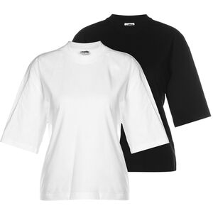 Organic Oversized 2-Pack T-Shirt Damen, weiß / schwarz, zoom bei OUTFITTER Online
