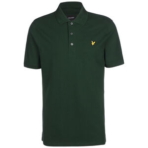 Plain Poloshirt Herren, dunkelgrün / gelb, zoom bei OUTFITTER Online