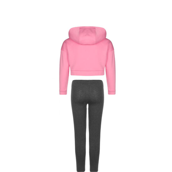 Hooded Fleece Trainingsanzug Kinder, pink / grau, zoom bei OUTFITTER Online