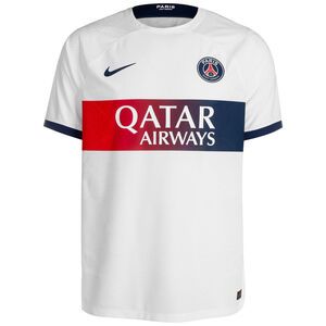 Paris St.-Germain Match Away Trikot 2023/2024 Herren, weiß / dunkelblau, zoom bei OUTFITTER Online