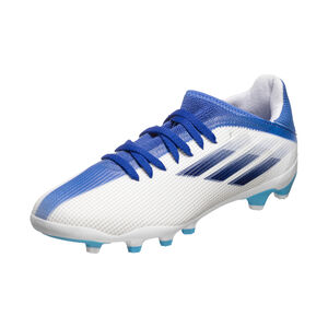 X Speedflow.3 MG Fußballschuh Kinder, weiß / blau, zoom bei OUTFITTER Online