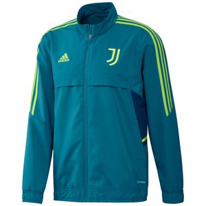 Juventus Turin Präsentationsjacke Herren, blau / neongrün, zoom bei OUTFITTER Online