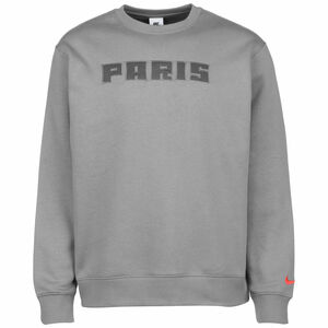 Paris St.-Germain Club Crew Sweatshirt Herren, grau / dunkelgrau, zoom bei OUTFITTER Online