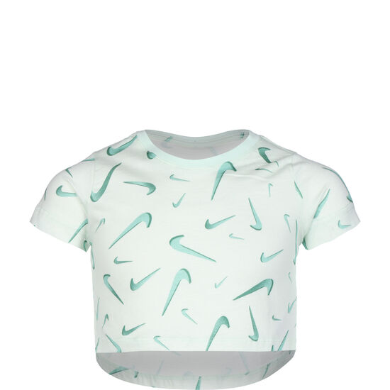 Crop Swooshes T-Shirt Kinder, mint / türkis, zoom bei OUTFITTER Online