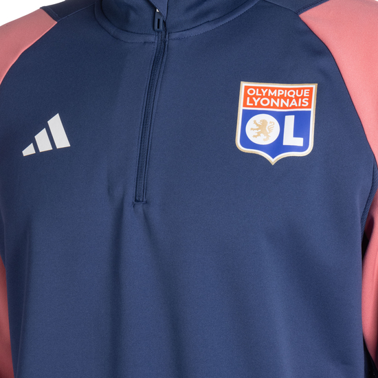 Olympique Lyon Trainingssweat Herren, dunkelblau / lachs, zoom bei OUTFITTER Online