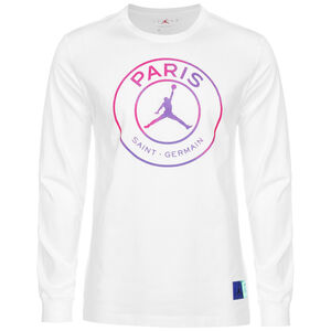 Paris St.-Germain Logo Longsleeve Herren, weiß / pink, zoom bei OUTFITTER Online