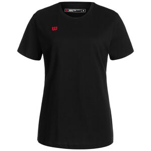 Fundamentals Cotton T-Shirt Damen, schwarz / rot, zoom bei OUTFITTER Online