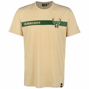 NBA Milwaukee Bucks Team Logo T-Shirt Herren, beige / dunkelgrün, zoom bei OUTFITTER Online
