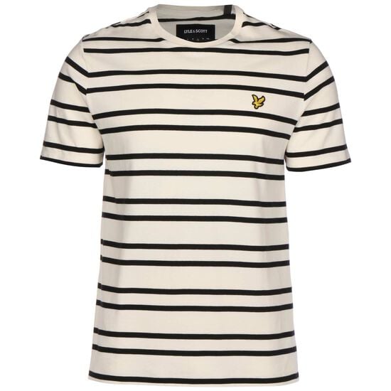 Double Stripe T-Shirt Herren, beige / schwarz, zoom bei OUTFITTER Online