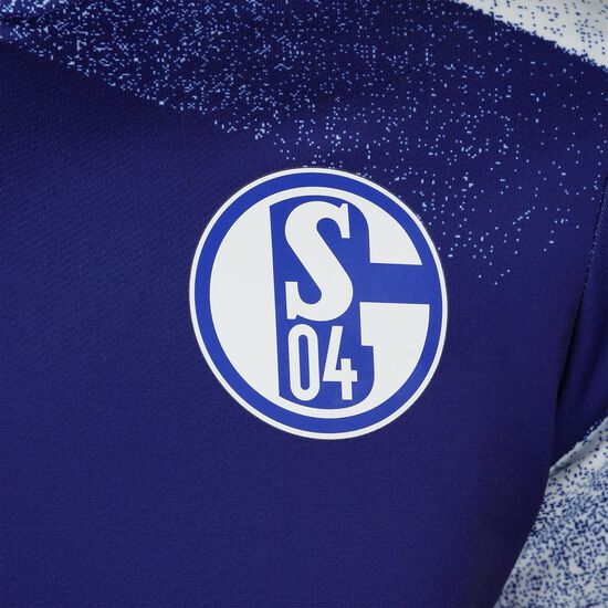 FC Schalke 04 Warm Up Half-Zip Trainingssweat Herren, blau / weiß, zoom bei OUTFITTER Online