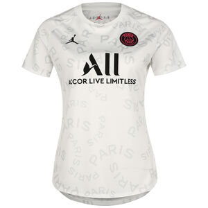Paris St.-Germain Pre-Match Trainingsshirt Damen, weiß / schwarz, zoom bei OUTFITTER Online