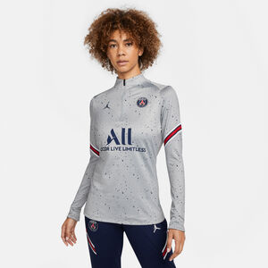 Paris St.-Germain Strike Drill Fourth Trainingssweat Damen, grau / dunkelblau, zoom bei OUTFITTER Online