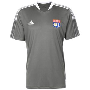 Olympique Lyon Trainingsshirt Herren, dunkelgrau / weiß, zoom bei OUTFITTER Online